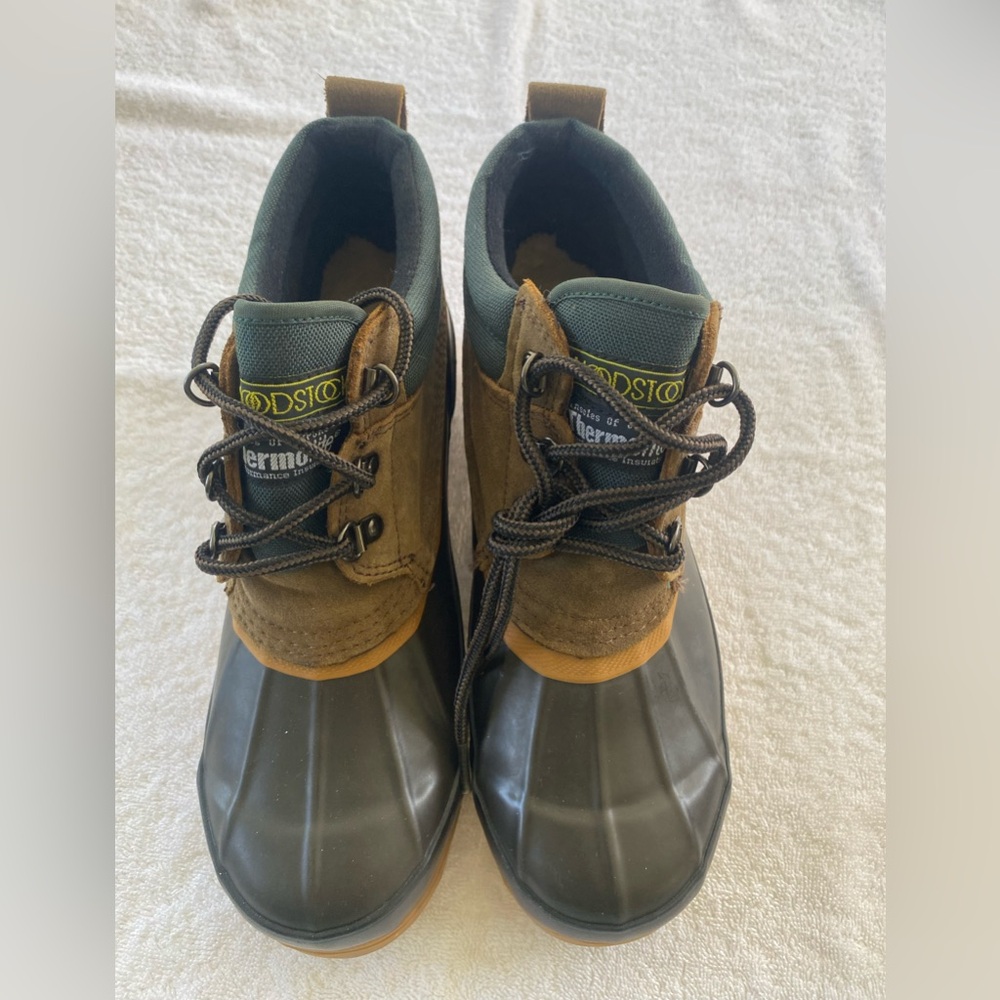 Woodstock Men's Brown and Green Duck Boots